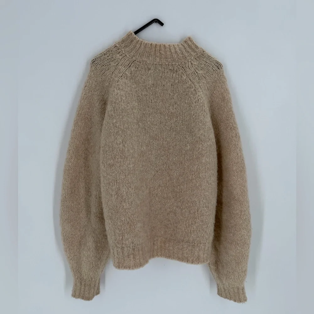 Paloma Wool Piero Face Intarsia Wool Alpaca Blend Knitted Boxy Sweater In Ecru - Picture 9 of 16